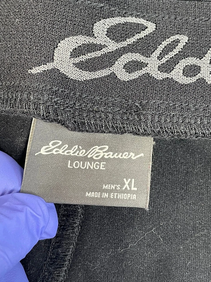 Pantalones cortos de salón negros Eddie Bauer para hombre talla XL Foto 3 de 4