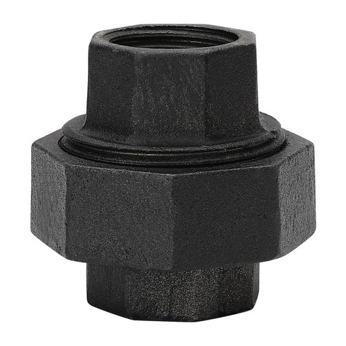 1/2 Black Iron Pipe Fittings Malleable Cast Iron Union 4 Piece Set Black Pipe