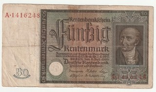 50 Rentenmark 1934 Rentenbank.
