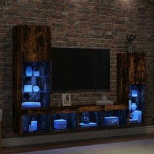 5 PC TV Wall Units with LED Lights Media Entertainment Television Unit
