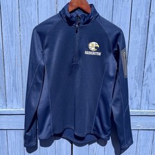 EDDIE BAUER Outdoor Half-Zip Fleece Pullover Women's M Navy Blue Barrington RI