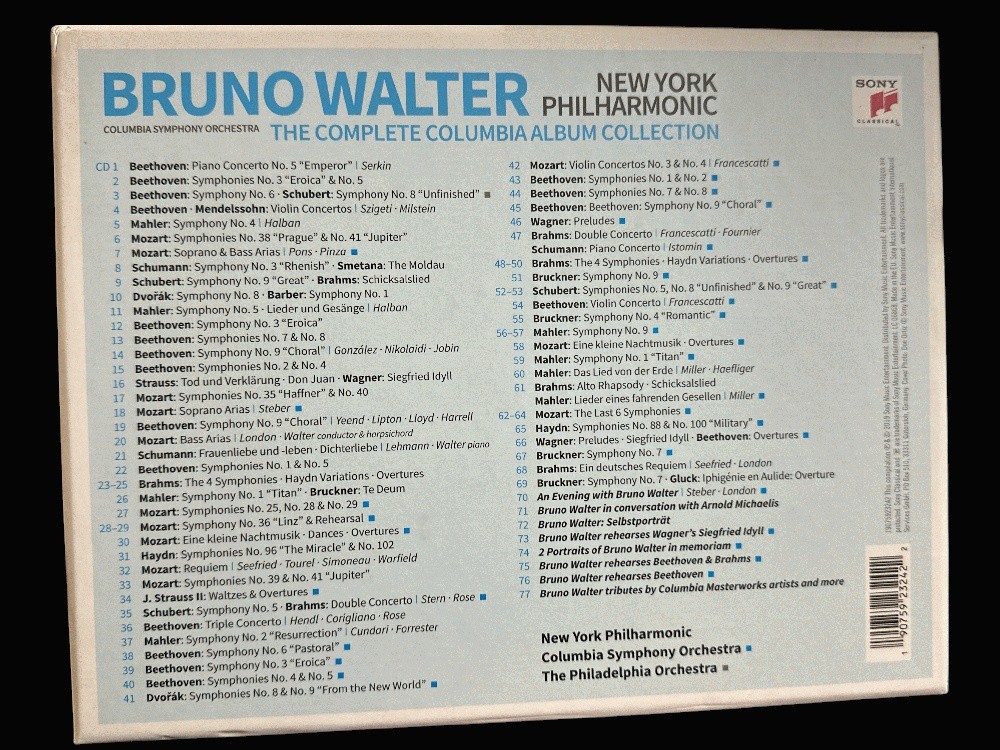 クラシック Bruno Walter Complete Columbia album Bruno Walter - Bruno Walter - The Complete Columbia Album