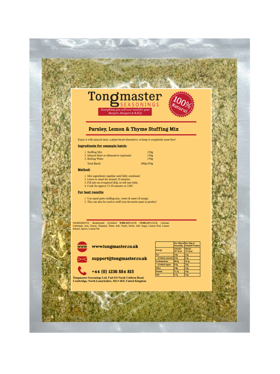 Parsley, Lemon & Thyme Stuffing Mix - 500g