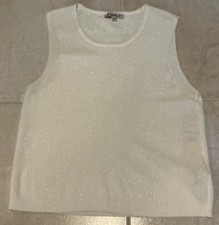 Nanette Lepore XL Sleeveless Tank Top Shimmery Luxe Quiet Luxury Glam Holiday