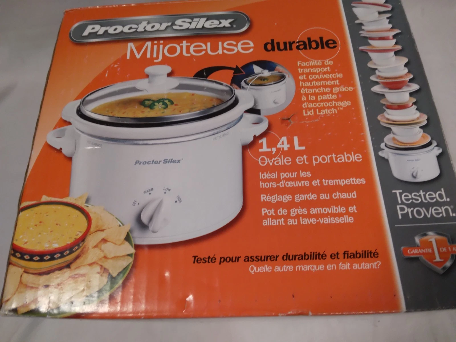Proctor Silex Slow Cooker 33116Y – 1.5 Qt Portable Oval – New