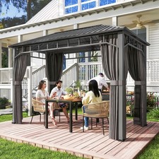 Outsunny 2 x 3.5 m Hardtop Gazebo with Galvanised Steel Roof