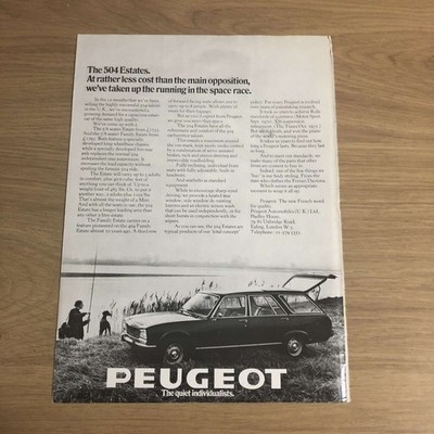 GUNS38 MAGAZIN WERBUNG 12X9 PEUGEOT - DIE NEUEN 504 KOMBI