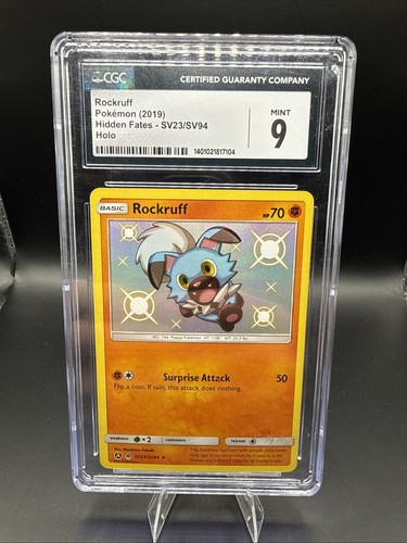 Rockruff graded CGC 9 for sale on eBay