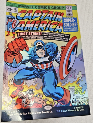 MTG 11x17 SIZE FOIL WALL POSTER Marvel Super Heroes Captain