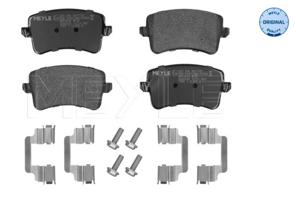 025 246 0617/K2 Meyle brake pad set, disc brake for Audi
