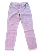 Juicy Couture Corduroy Pants Womens 12 Pink Stretch Straight Leg Mid Rise Soft