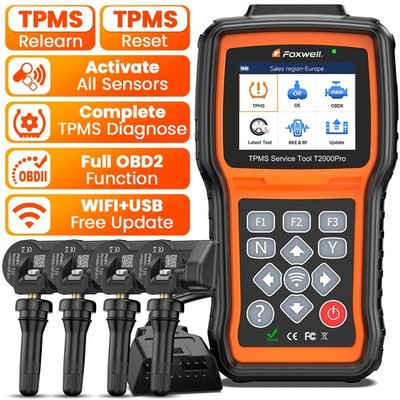 Foxwell T2000 Pro TPMS Reset Activate Relearn Programming Scanner 315&433MHz