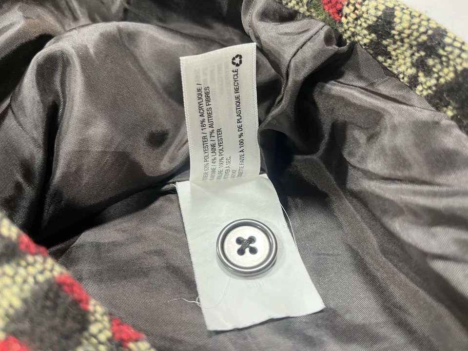 Chaqueta De Colección Mossimo Supply Azteca Con Capucha Marrón Cinturón Mujer M Forrada Con Botones Foto 4 de 4