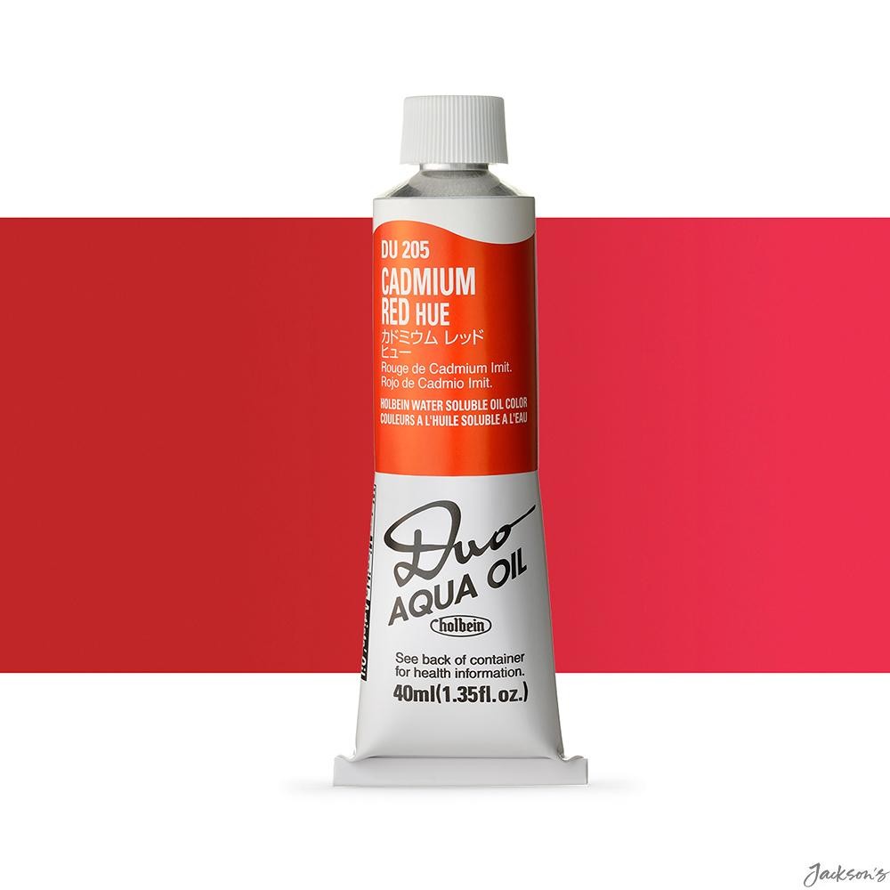 Holbein Duo Aqua Watermixable Oil Paint Tube 40ml Cadmium Red Hue Artist Use