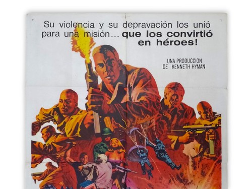THE DIRTY DOZEN (1967) Lee Marvin Bronson 1sh Original Spanish Movie Poster - 第 2/3 張圖片