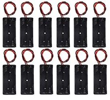 (Pack of 12 2 X 1.5V AAA Battery Holder with Leads, AAA Battery Holder with 