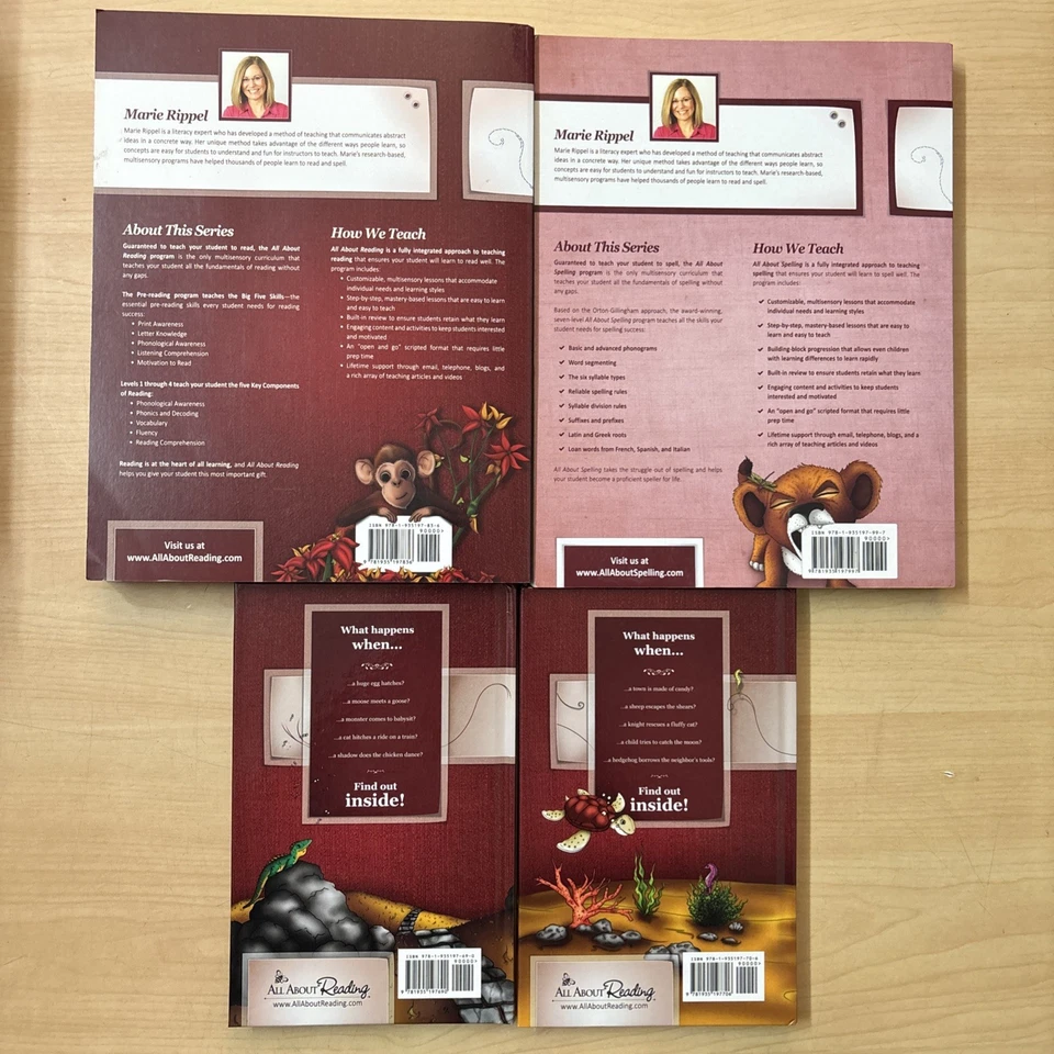 Lot 4 All About Reading Spelling Level 3 Teacher’s Manuals Readers 1-2 ALL COLOR - Image 2 of 2