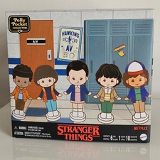 NEW Polly Pocket Collector STRANGER THINGS Compact Playset 6 Character Dolls
