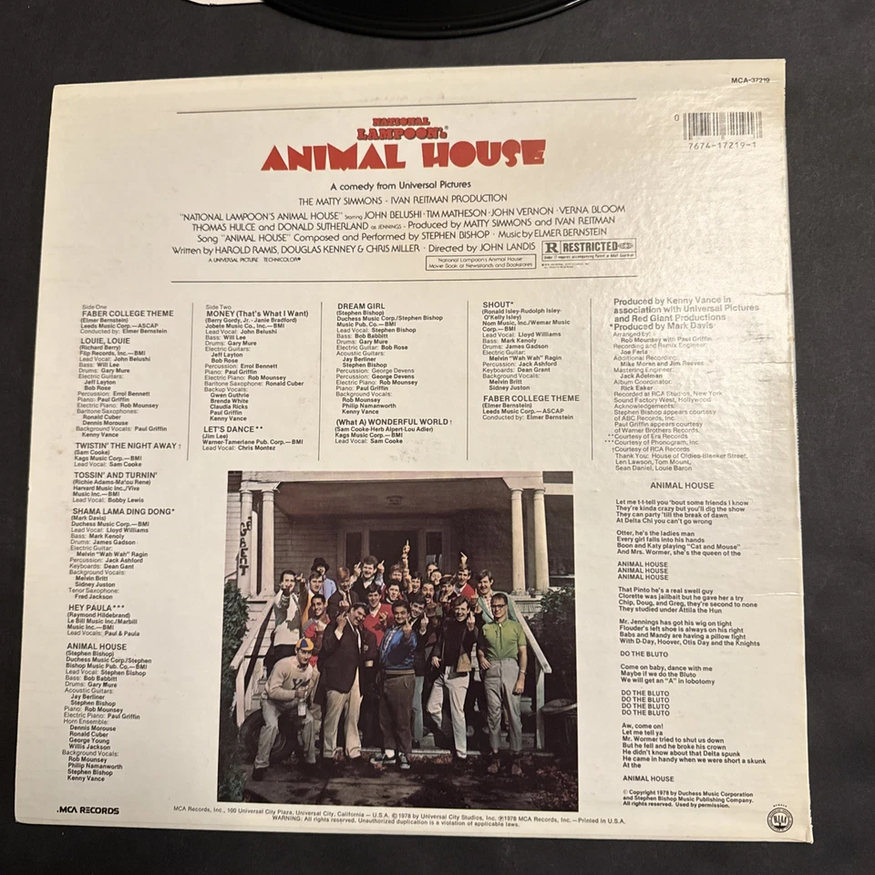 National Lampoon's Animal House Original Soundtrack Vinyl LP 1978 VG/VG+ - Image 2 of 4