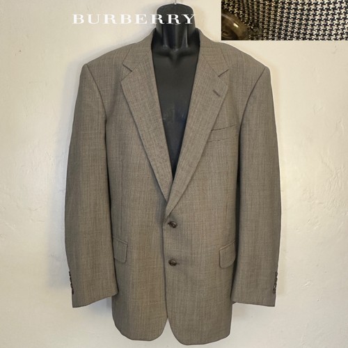 Burberry, Burberry Microcheck Blazer ~48L no size tag Gently worn 100% wool Sold by Saks