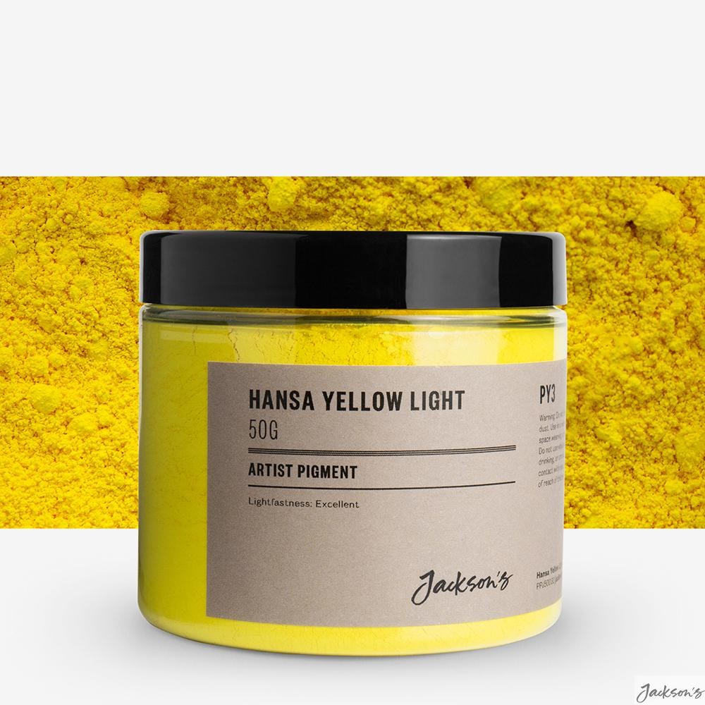 Jackson's : Artist Pigment : Hansa Yellow Light PY3 : 50g (in 200ml Jar) : Tu...