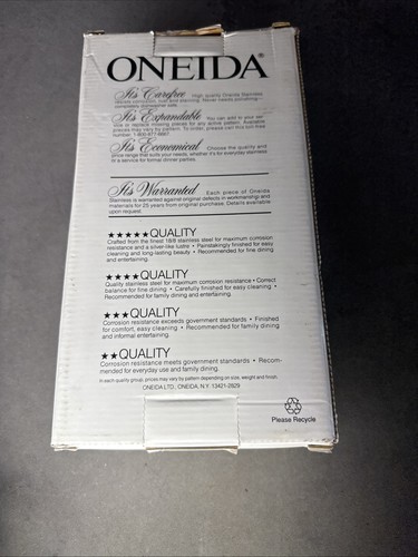 Oneida Servizio di Argenteria Inox 20 Pezzi per Quattro NOS - Foto 6 di 9