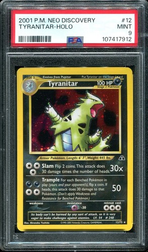 Tyranitar (Unlimited) graded PSA 9 for sale on eBay
