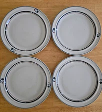 Epoch Blue Chintz 163 Set of Four Salad Plates 7" Stoneware