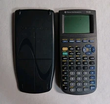 Texas Instruments TI-83 Graphing Calculator w/Slide Cover Black - Tested ✔️