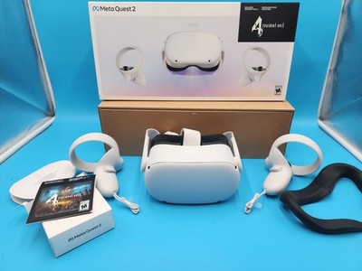 Barely Used Meta Quest 2 Resident Evil 4 VR Headset Bundle 128GB Virtual Gaming