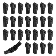 100pcs Peg Hook Locks 4mm Display Hook Stop Locks to Secure Cargo Black