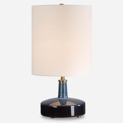 Uttermost 30364-1 Abyss Table Lamp Light Blue and Midnight Blue with Brass