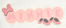 Minnie Title Die Cut Embellishment Scrapbook Disney Magic Kingdom