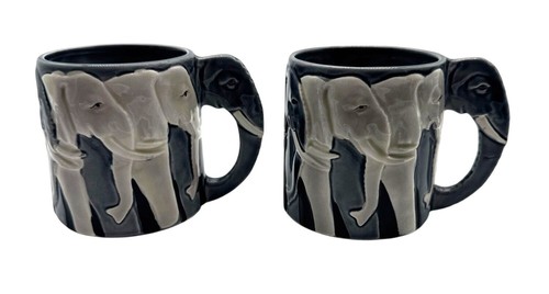 Otagiri 3D Elefant Kaffeetassen Tom Taylor Design handbemalt Japan geprägt