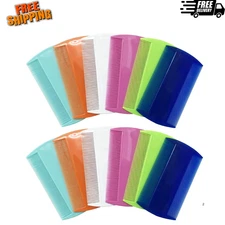 , 12 Pack Pet Flea Lice Combs Double Sided Fine Tooth Dogs Cats Grooming Remove