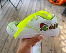 Kids Grinch Christmas Sneakers Pearl Shoes Size 29 New
