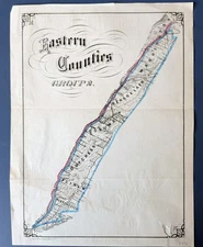 Comstock & Cassidy Eastern Counties Hudson River Region Map, c.1860s New York
