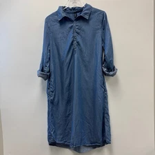 Matchpoint USA Loose Chambray Button Collared Dress Sz S
