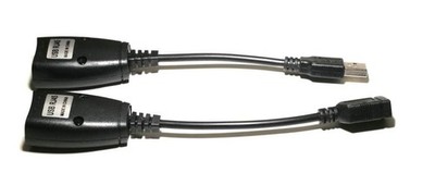 Super Booster USB 1.1 150FT Extender Black RJ45