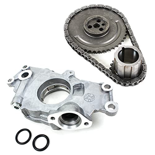  Timing Chain Kit and Oil Pump Compatible with GM/Chevy/Cadillac 4.8 5.3 5.7L 