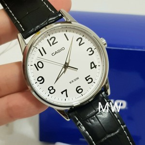 casio white face watch