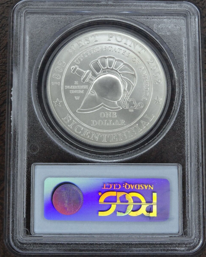 2002-W West Point Unc Silver Dollar PCGS MS 69 US Mint Commemorative $1 - Picture 2 of 2
