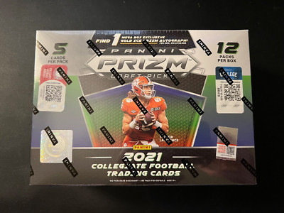 2021 Panini NFL Prizm Draft Picks Factory Sealed Mega Box Exclusive Gold Ice  