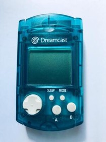 Dreamcast Visual Memory Clear Blue With Lid HKT-7000 New Battery SEGA