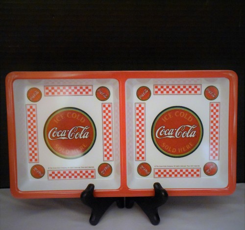 VINTAGE Coca Cola COKE "BLAST FROM THE PAST" 12" 2 SECTION MELAMINE FOOD TRAY - Picture 3 of 10
