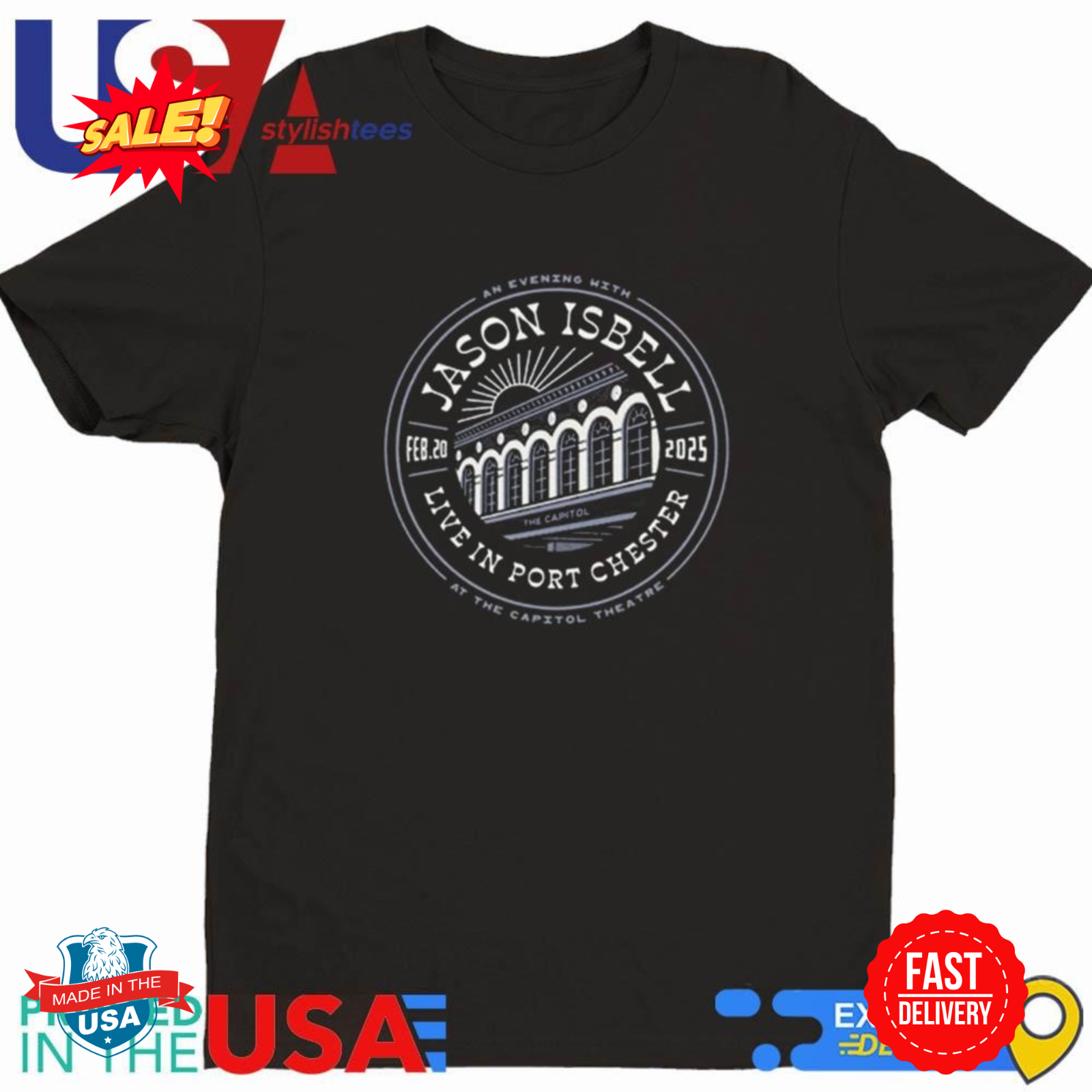 Jason Isbell Capitol Theatre Feb 20 2025 Port Chester, NY Concert Shirt S-5XL