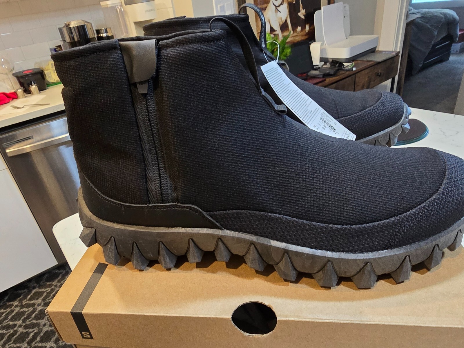 Size 13 - Salomon Snowclog Mid Triple Black