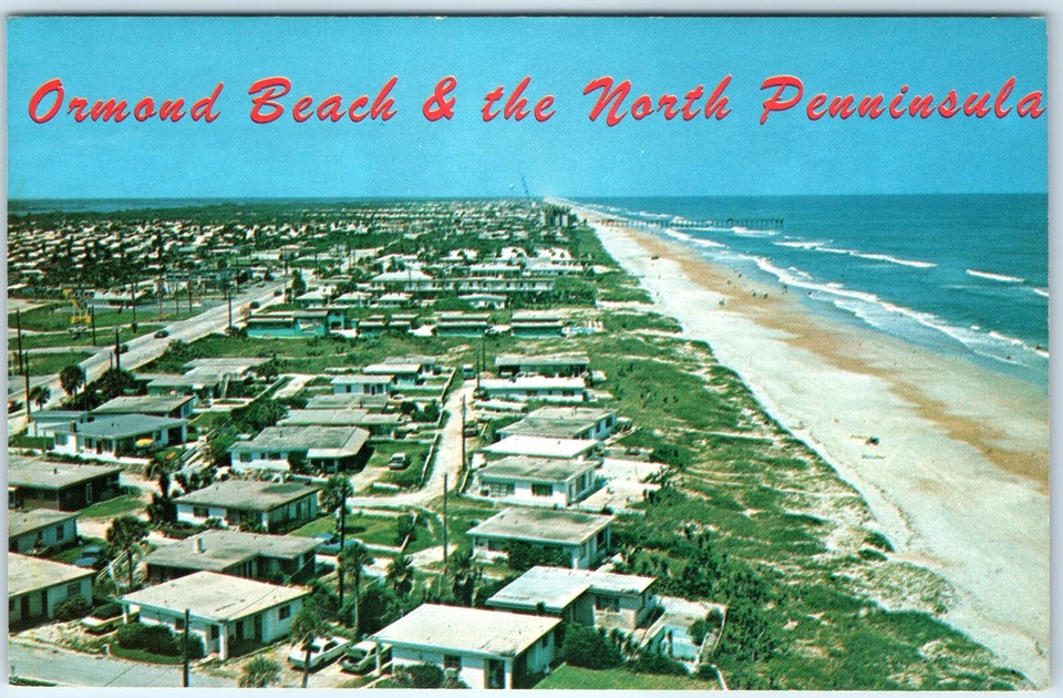 c1960s Ormond Beach FL Birds Eye Houses Greeting Halifax River Tomoka Basin A310 eBay