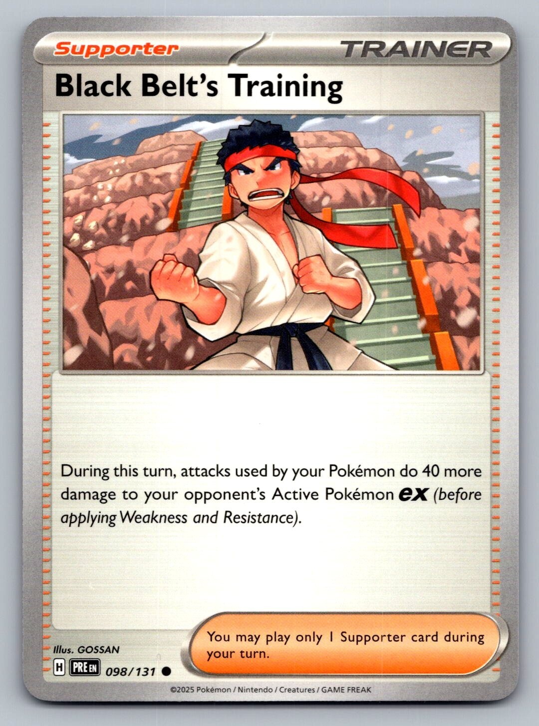 Pokemon TCG Prismatic Evolutions Black Belt's Training #98