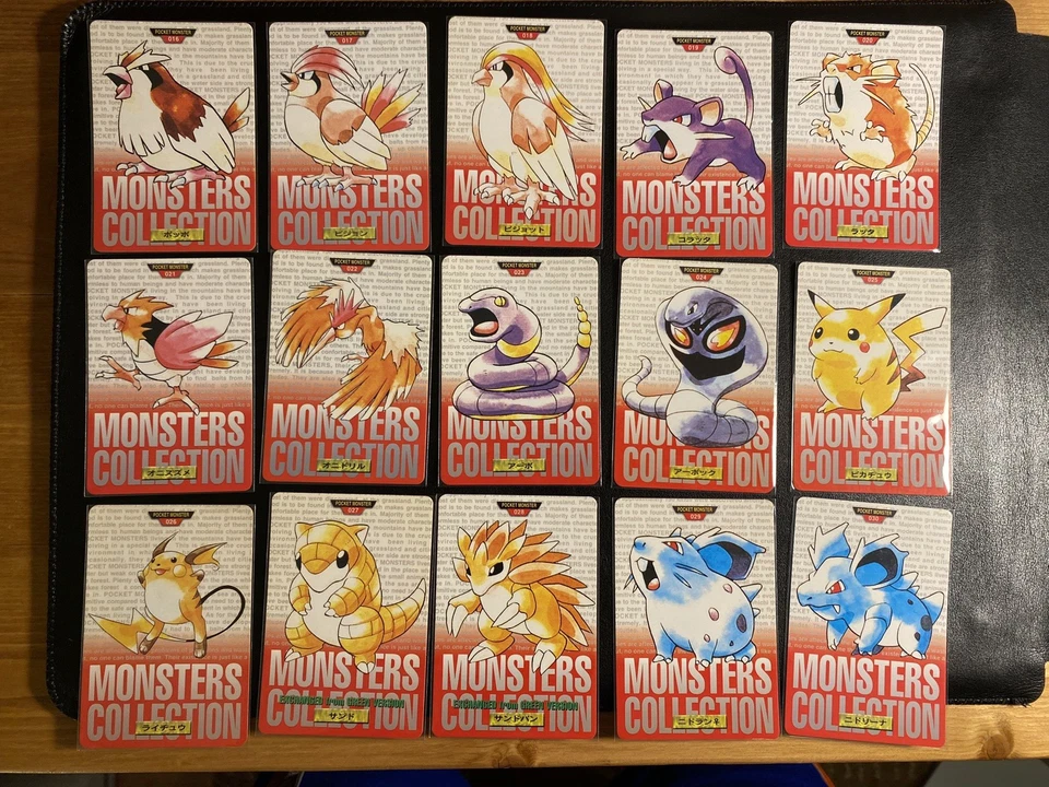 BANDAI Pokemon Carddass Red Edition No. 001-151 + 2 153 Types Full Complete Set - Image 3 of 4